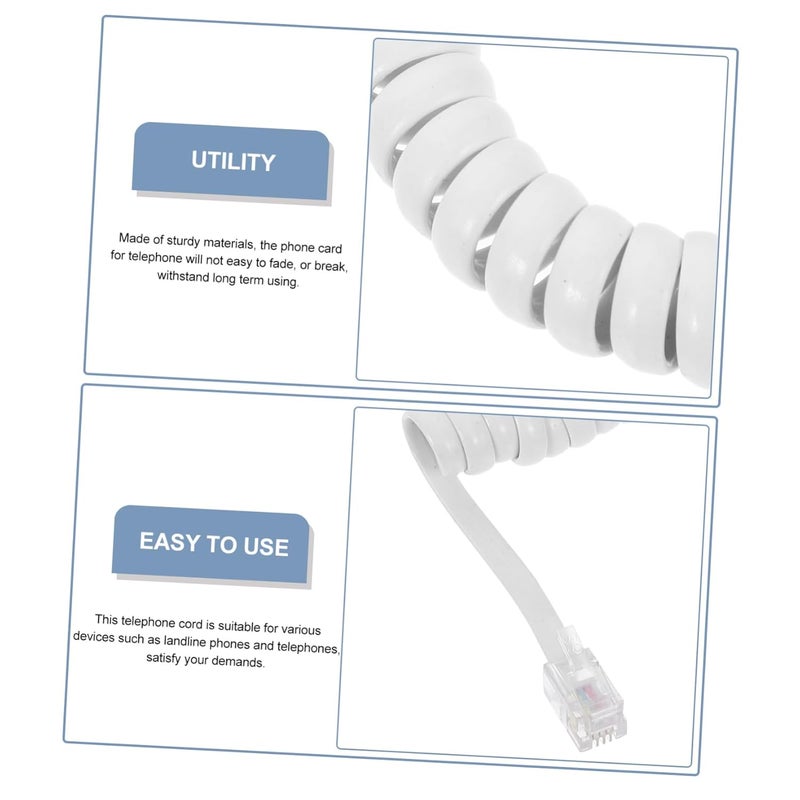 Coiled Phone Cord 3 Pack Tangle Free Stable Signal for Home Office - Image 3